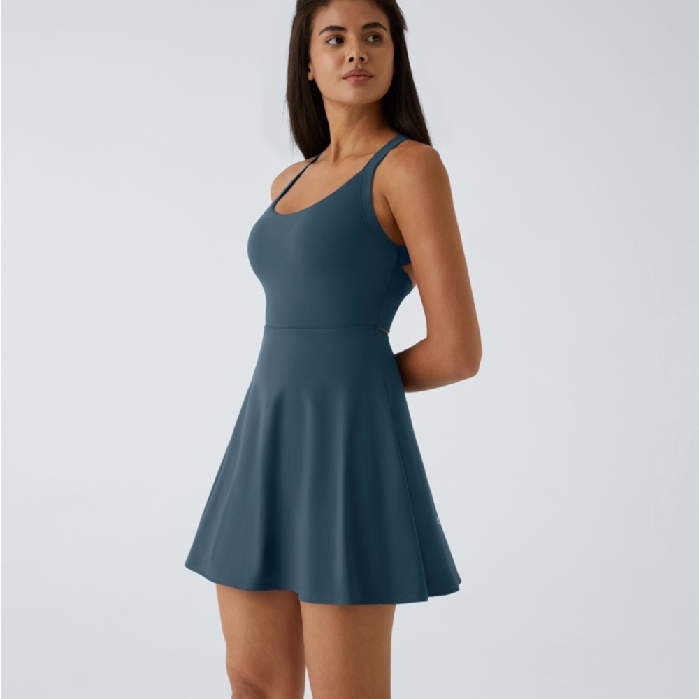 Halara SoftlyZero Backless Twisted Cool Touch Active Dress-Easy Peezy - Picture 2 of 12